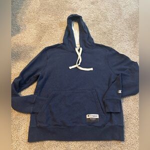 Champion Men’s Navy Heathered Sueded Fleece Sweatshirt Size M